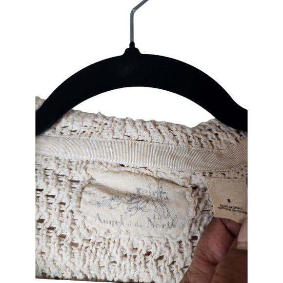 Anthropologie Angel Of The North Cardigan Size Small sweater Fringe Ruffle Boho - Picture 2 of 10